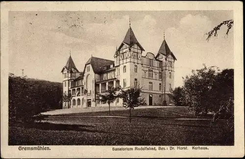 Ak Gremsmühlen Malente in Ostholstein, Sanatorium Rudolfsbad, Kurhaus