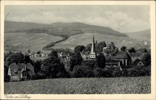 Ak Uslar im Solling Niedersachsen, Panorama vom Ort