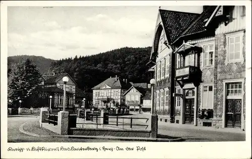 Ak Bad Lauterberg im Harz, An der Post