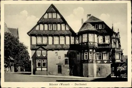 Ak Höxter an der Oberweser, Blick auf die Dechanei