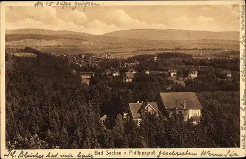 Ak Bad Sachsa im Harz, Blick v. Philippsgruß