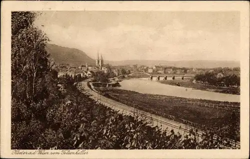 Ak Höxter an der Weser, Blick vom Felsenkeller