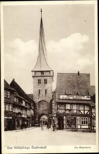 Ak Duderstadt im Eichsfeld, Am Westerturm