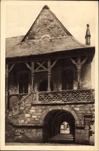 Ak Goslar am Harz, Rathauseingang