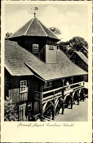 Ak Clausthal Zellerfeld im Oberharz, Prinzess Auguste Caroliner Schacht, Museum