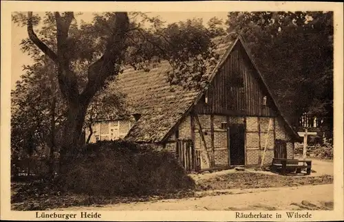 Ak Wilsede Bispingen in der Lüneburger Heide, Räucherkate