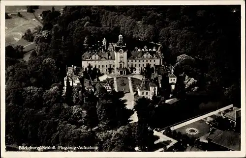 Ak Bückeburg im Kreis Schaumburg, Schloss, Fliegeraufnahme