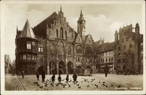 Ak Hildesheim in Niedersachsen, Marktplatz