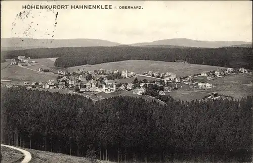 Ak Hahnenklee Bockswiese Goslar im Harz, Panorama vom Ort