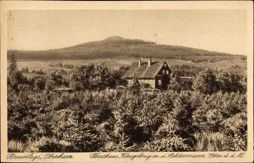 Ak Braunlage im Oberharz, Forsthaus Königskrug m. d. Achtermann