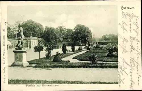 Ak Herrenhausen Hannover in Niedersachsen, Partie am Herrenhausen