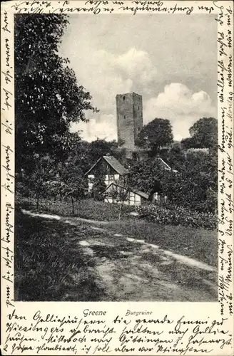 Ak Greene Einbeck in Niedersachsen, Burgruine