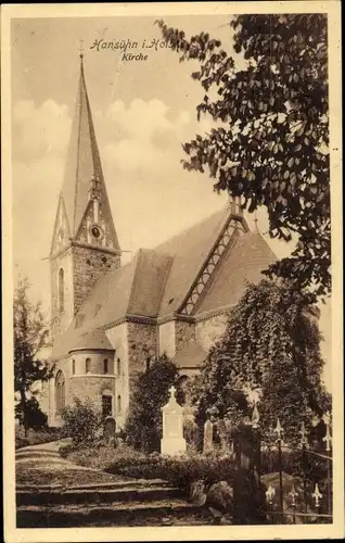 Ak Hansühn Wangels in Holstein, Kirche
