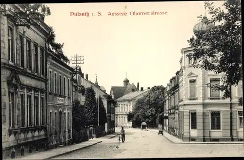 Ak Pulsnitz in Sachsen, Äußere Ohorner Straße