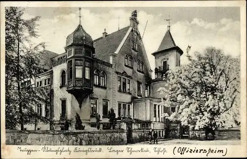 Ak Königsbrück in der Oberlausitz, Truppenübungsplatz, Lager Schmorkau, Schloss, Offiziersheim