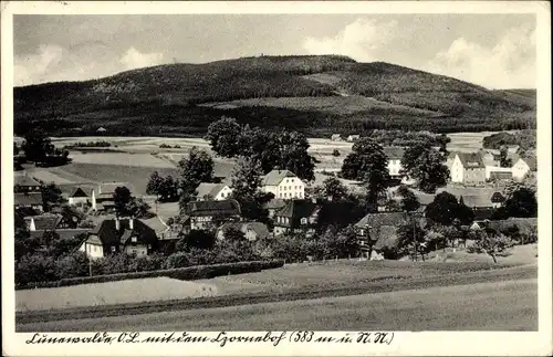 Ak Cunewalde in der Oberlausitz, Panorama mit Czorneboh