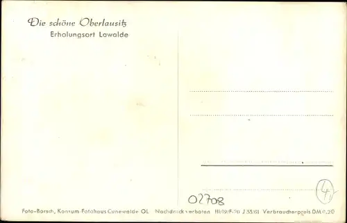 Ak Lawalde in der Lausitz, Ortseinfahrt