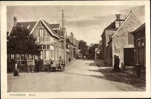 Ak Woudsend Friesland Niederlande, Dijk