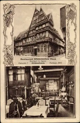 Ak Hildesheim in Niedersachsen, Restaurant Altdeutsches Haus, Bes. A. Sauer, Osterstraße 7