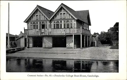 Ak Cambridge England, Pembroke College Boat House