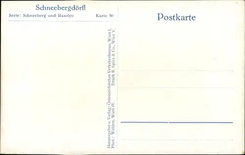 Ak Schneebergdörfl Niederösterreich, Dorfpartie