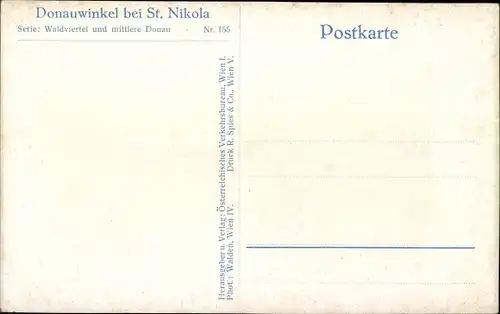 Ak St. Nikola an der Donau Oberösterreich, Donauwinkel