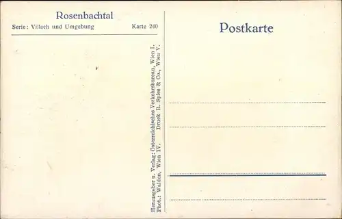 Ak Rosental in Kärnten, Rosenbachtal, Ortsmotiv