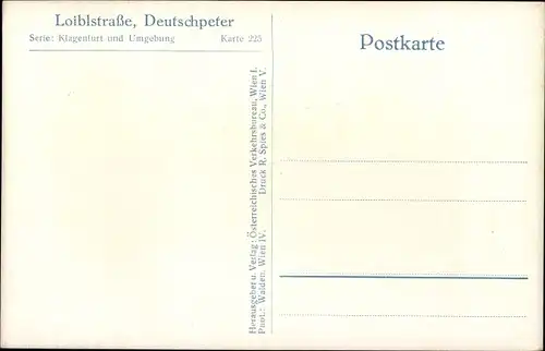 Ak Kärnten, Deutschpeter, Gasthof Deutscher Peter, Loiblstraße