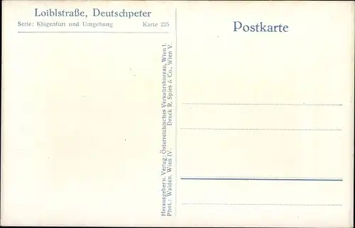 Ak Kärnten, Deutschpeter, Gasthof Deutscher Peter, Loiblstraße