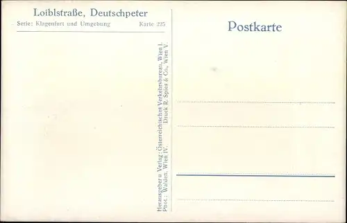 Ak Kärnten, Deutschpeter, Gasthof Deutscher Peter, Loiblstraße