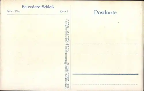 Ak Wien 3 Landstraße, Schloss Belvedere