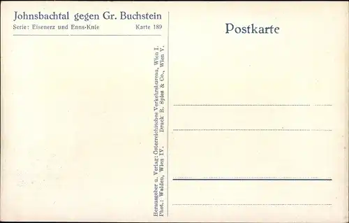 Ak Johnsbach Steiermark, Johnsbachtal gegen Gr. Buchstein