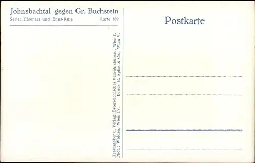 Ak Johnsbach Steiermark, Johnsbachtal gegen Gr. Buchstein