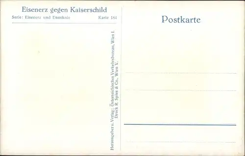 Ak Eisenerz Steiermark, Teilansicht gegen Kaiserschild