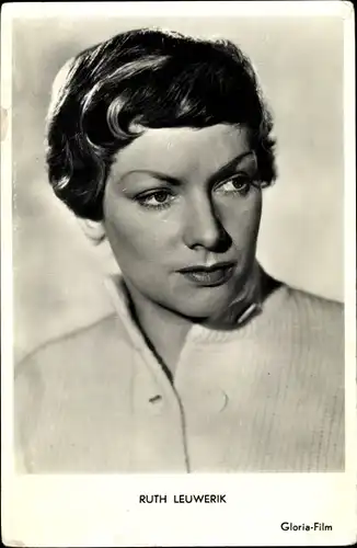 Ak Schauspielerin Ruth Leuwerik, Portrait, Gloria Film