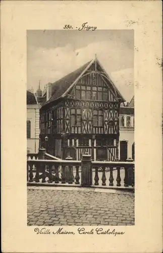 Ak Joigny Yonne, Vieille Maison, Cercle Catholique