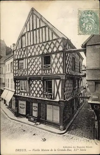Ak Dreux Eure et Loir, Vieille Maison de la Grande Rue