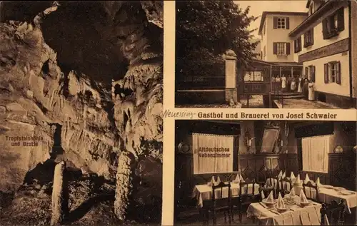 Ak Neuessing Essing im Altmühltal, Tropfsteinhöhle, Gasthof und Brauerei