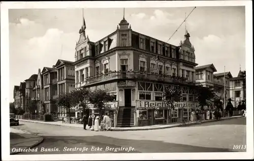 Ak Ostseebad Bansin Heringsdorf auf Usedom, Seestraße Ecke Bergstraße, Reichskanzler