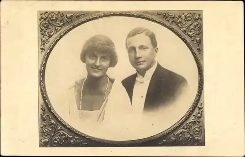 Passepartout Foto Ak Erzherzog Josef Franz von Österreich, Prinzessin Anna Monika Pia von Sachsen