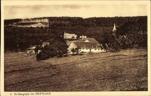 Ak Sankt Gangolf Mettlach im Saarland, Gesamtansicht