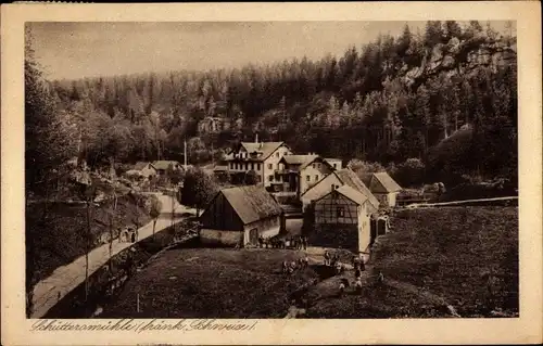 Ak Schüttersmühle Pottenstein in Oberfranken, Ortsansicht