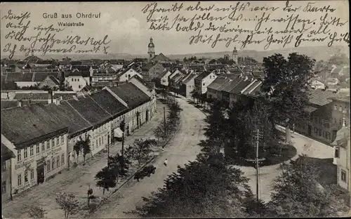 Ak Ohrdruf in Thüringen, Waldstraße