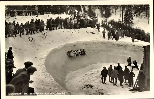 Ak Oberhof im Thüringer Wald, Bobbahn am Wadeberg