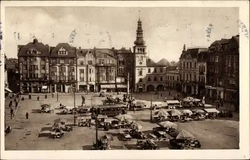 Ak Moravská Ostrava Mährisch Ostrau Region Mährisch Schlesien, Masarykovo namesti, Masarykplatz