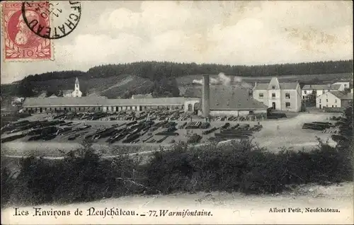 Ak Warmifontaine Neufchâteau Wallonien Luxemburg, Fabrik