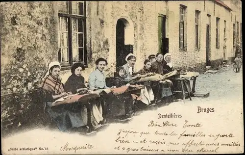 Ak Bruges Brügge Flandern Westflandern, Dentellieres
