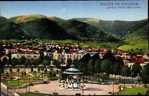 Ak Poços de Caldas Brasilien, Jardim Pedro Sanches