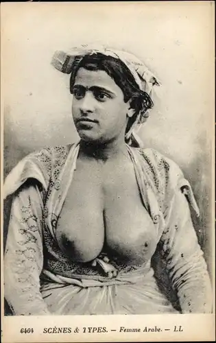 Ak Scenes et Types, Femme Arabe, arabische Frau, barbusig