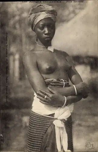 Ak Afrique Occidentale, Fille Soussou